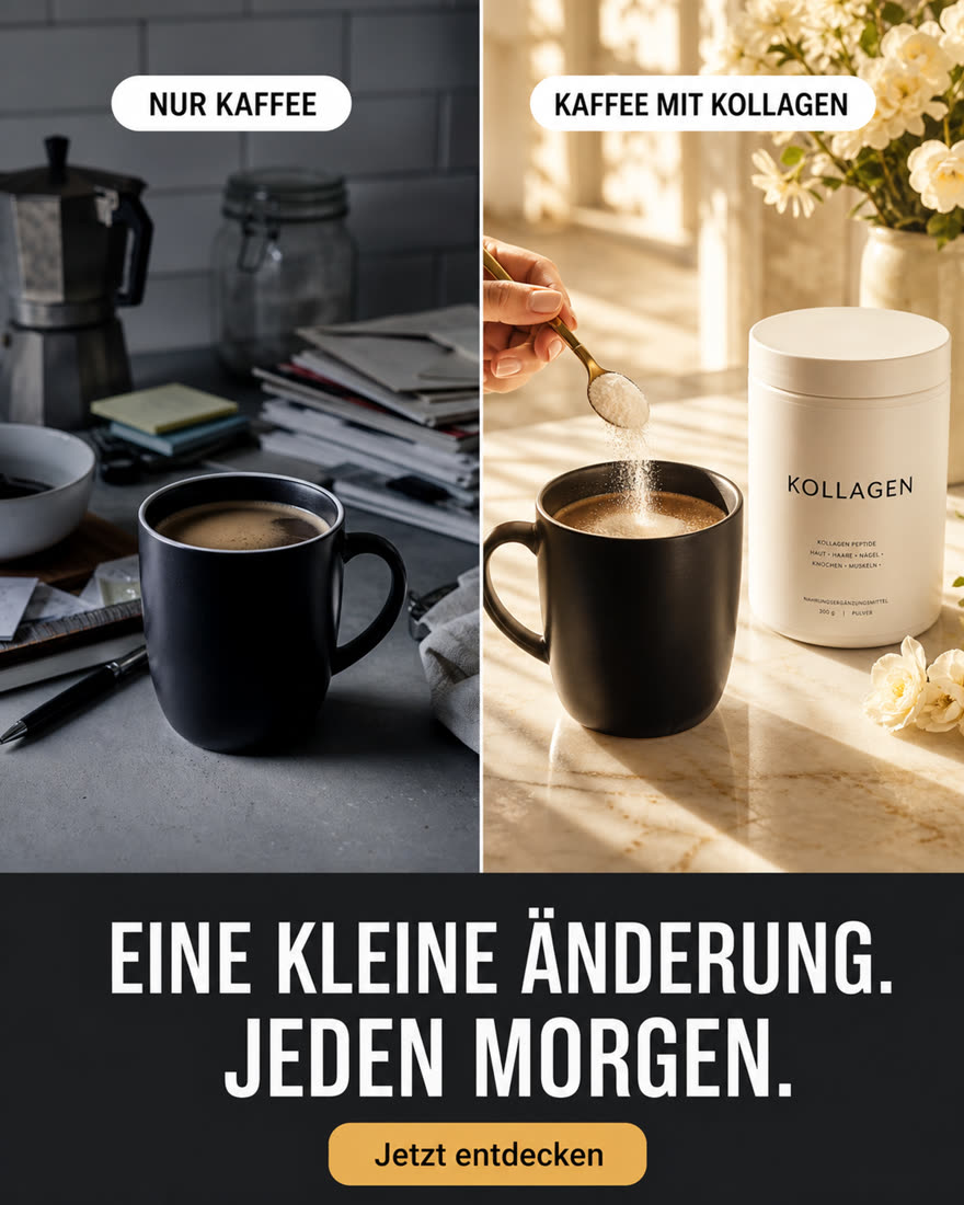 Ad-Motiv: Vorher-Nachher-Split für eine Kollagen-Marke