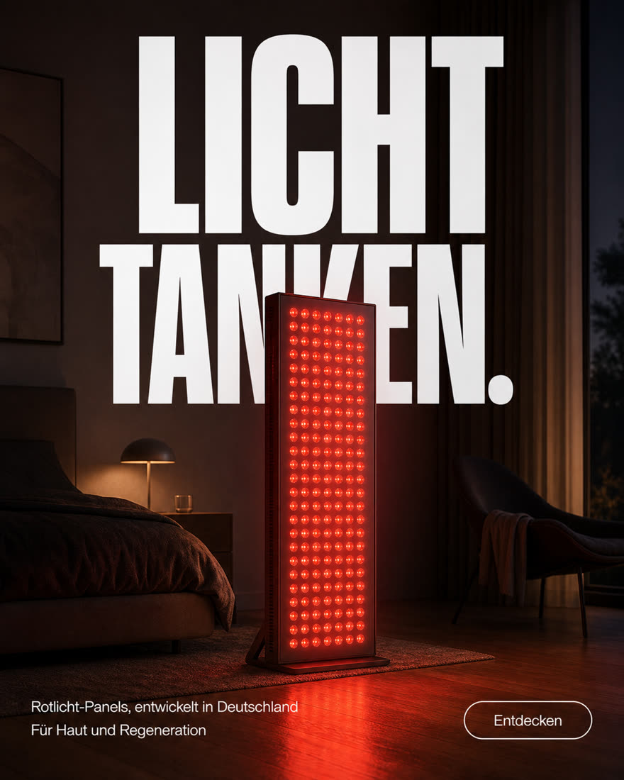 Ad-Motiv: Editorial-Look für Rotlicht-Panels