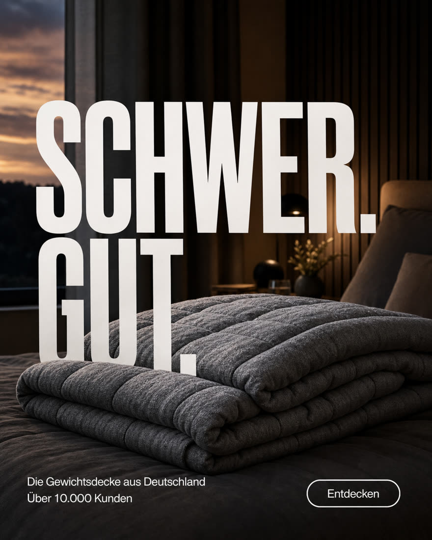 Ad-Motiv: Editorial-Look für eine Gewichtsdecke
